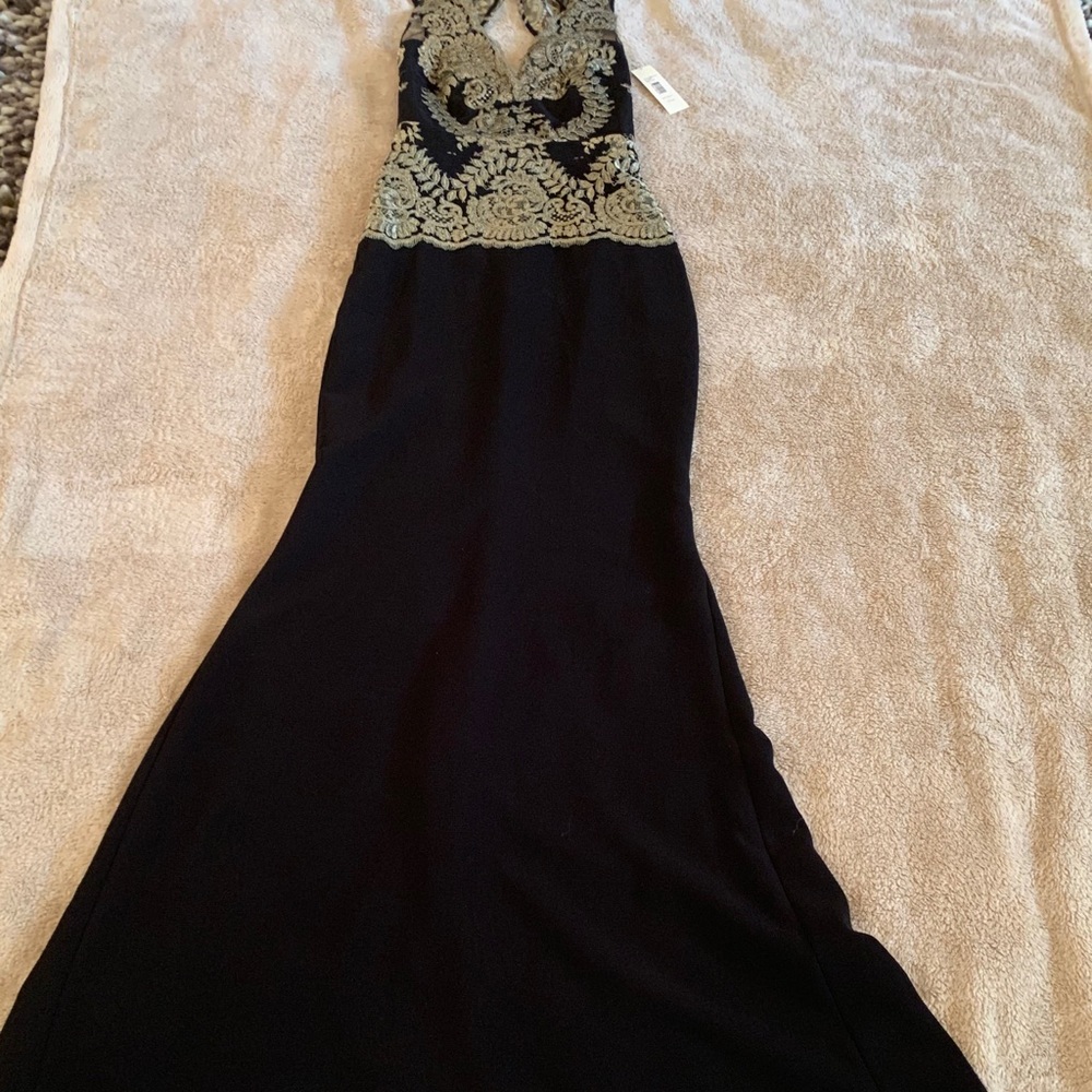 Badgley Mishka gilded lace evening gown- gorgeous! - Picture 13 of 16